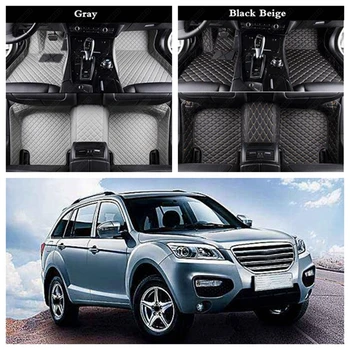 

Custom Car Floor Mats for Lifan 320 330 520 X60 X50 620 630 720 820 All Weather Black Leather Automotive Carpet Cover Foot Rugs