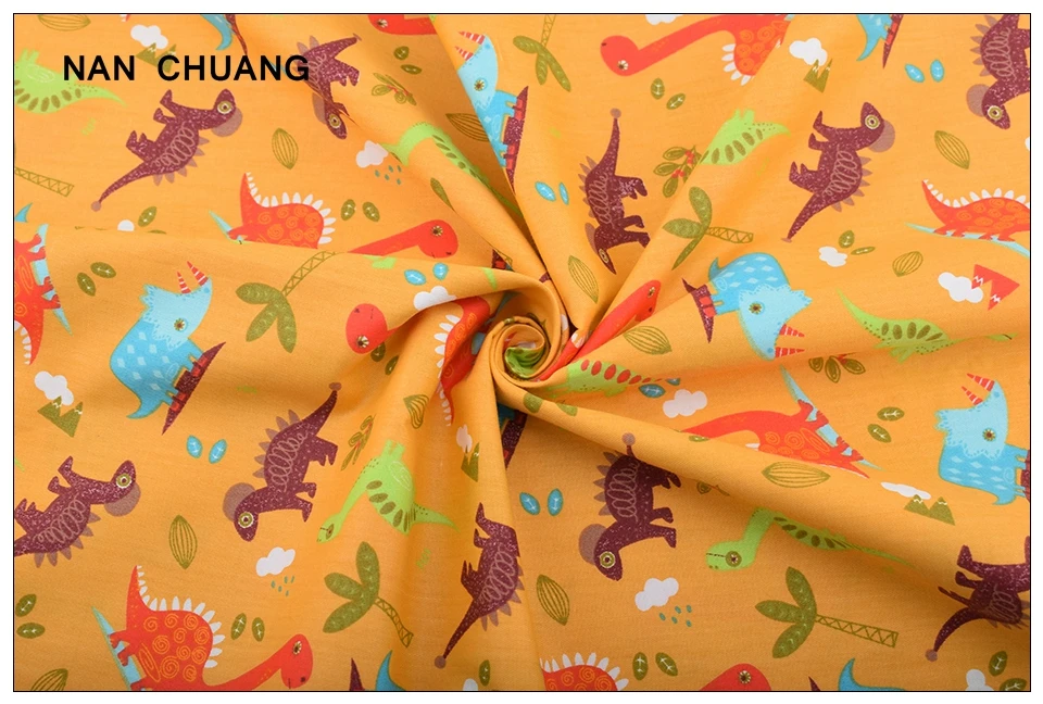 Nanchuang 6 шт./лот, мультяшная саржевая хлопковая ткань, сделай сам, швейная стеганая одежда для детей и детей, толстая ткань для пэчворка, материал 20 см x 25 см