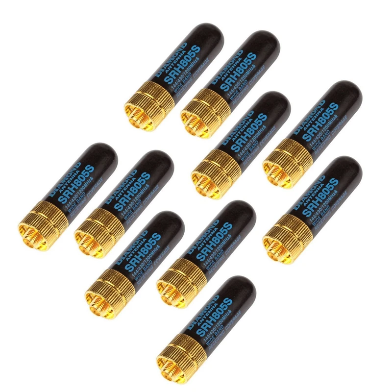 10 шт. Dual Band UHF + VHF SRH805S SMa женский антенна для Baofeng Uv-5R BF-888S Uv-82 UV-5Ra Uv-5Re TK3107 2107 Вт 144/430