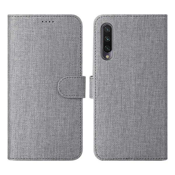 Модный кожаный чехол для Xiaomi CC9E, чехол-книжка с отделением для карт, чехол для Xiaomi CC9E - Цвет: gray