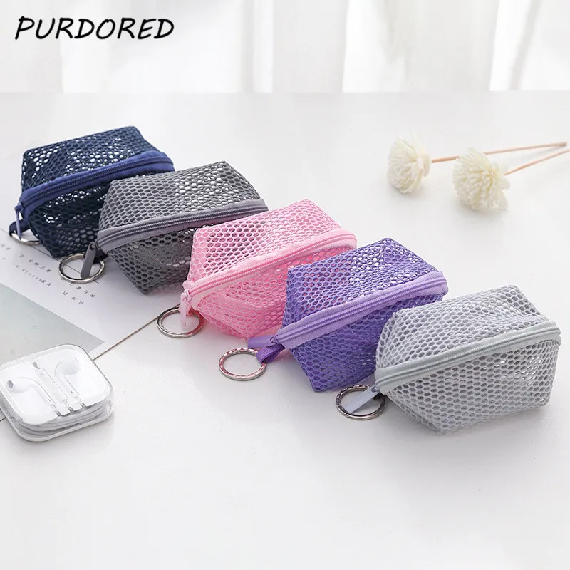 

PURDORED 1 PC Mini Makeup Bag Solid Cosmetic Powder Puff Bag Women Beauty Egg Bag Makeup Sponge Puff Storage Pouch Coin Purse