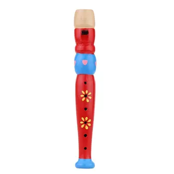 

6 Holes Portable Wooden Piccolo Flute Sound Musical Instrument Early Education Toy Gift for Baby Kid Children