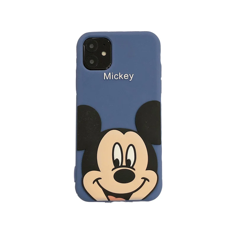 Blue Mic Для iPhone XS Max XR 7 8 Plus X 5 5S 6 6S 9 чехол 3D милый мультфильм мягкий силиконовый чехол свинья кролик лошадь Роза холодные пилюли человек любовь - Цвет: Blue Mic