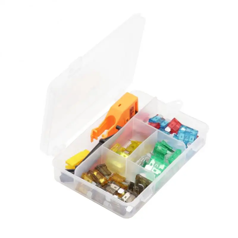 Car Spare Fuse Set Replacement Fuse Accessory Kit With Extractor Fuse Continuity Tester Car