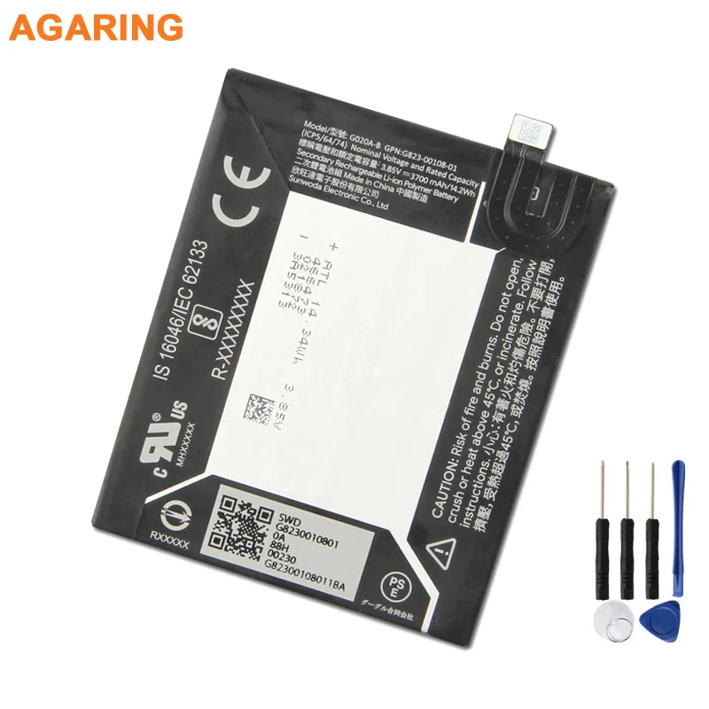 Оригинальная G020A-B батарея Agaring для Google Pixel 3A XL, оригинальная сменная батарея для телефона 3700 мАч
