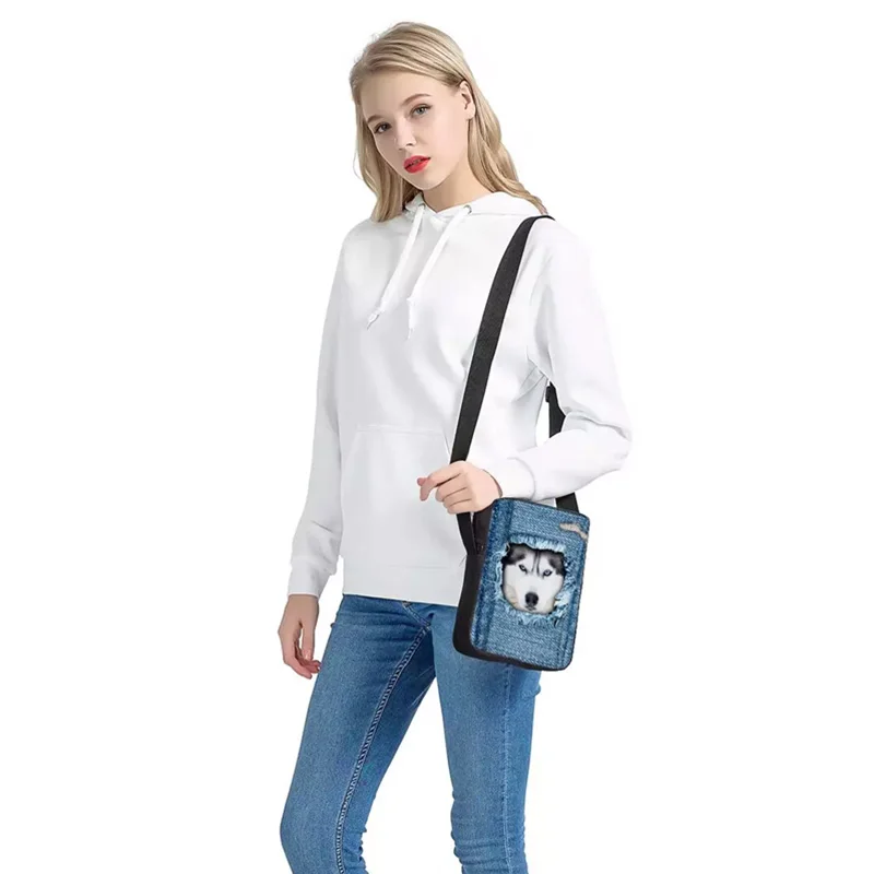 Fox Printed Children School Backpack Set Women Men Travel Backpack School Bag Animals Messenger Bag For Male Female Casual
