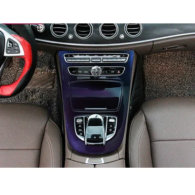Для Mercedes-Benz Е-класс центр управления панель декоративная наклейка E200L/E300L внутренняя защитная пленка из углеродного волокна - Название цвета: 16-18 Class