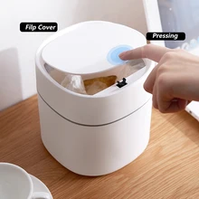 

1 Pcs Multifunctional Trash Can Home Car Storage Bucket Accessories With Lid Garbage Bin For Home Living Room Office