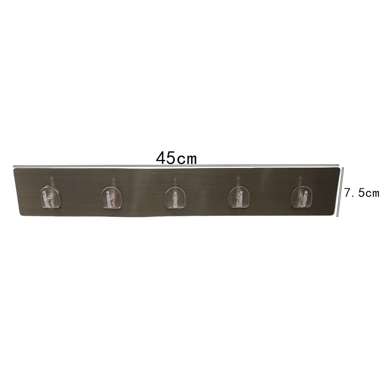 Creative Strong Self-adhesive Hook Fashion 5 Row Wall Hanger Door Hooks Hot Sale Storage Racks For Bathroom