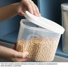 Кухня Половина флип коробка для хранения еды бак для хранения герметичные пластиковые контейнеры Герметичные банки для грубой крупы зерна горячий