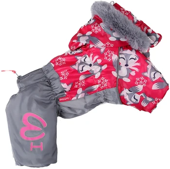 

FOR MY DOGS FOR MY DOGS overalls for dogs Chanterelle gray / pink for girls FW523-2018 F