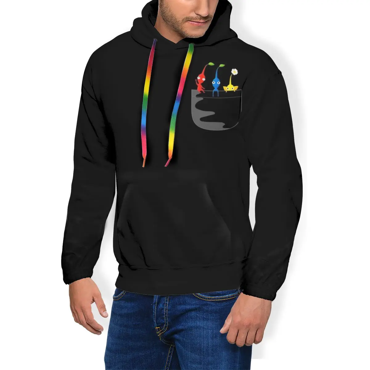 Pikmin Толстовка Pikmin Pocket Tee толстовки Белый Зимний пуловер худи большого размера популярные длинные толстовки