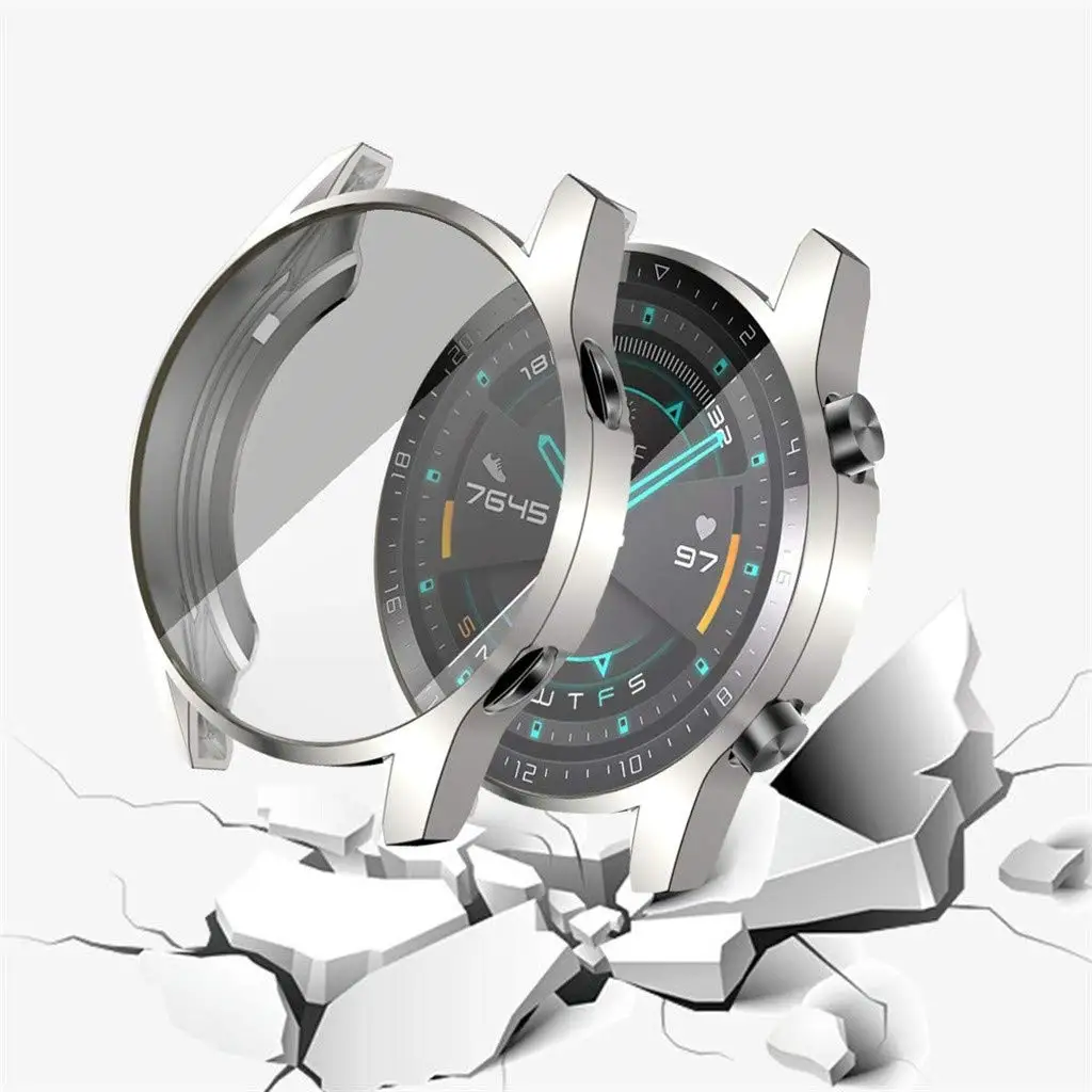 Защитный чехол для huawei Watch GT2 46 мм мягкий ТПУ полная защитная крышка для экрана для huawei watch gt 2 46 мм Рамка для часов аксессуары