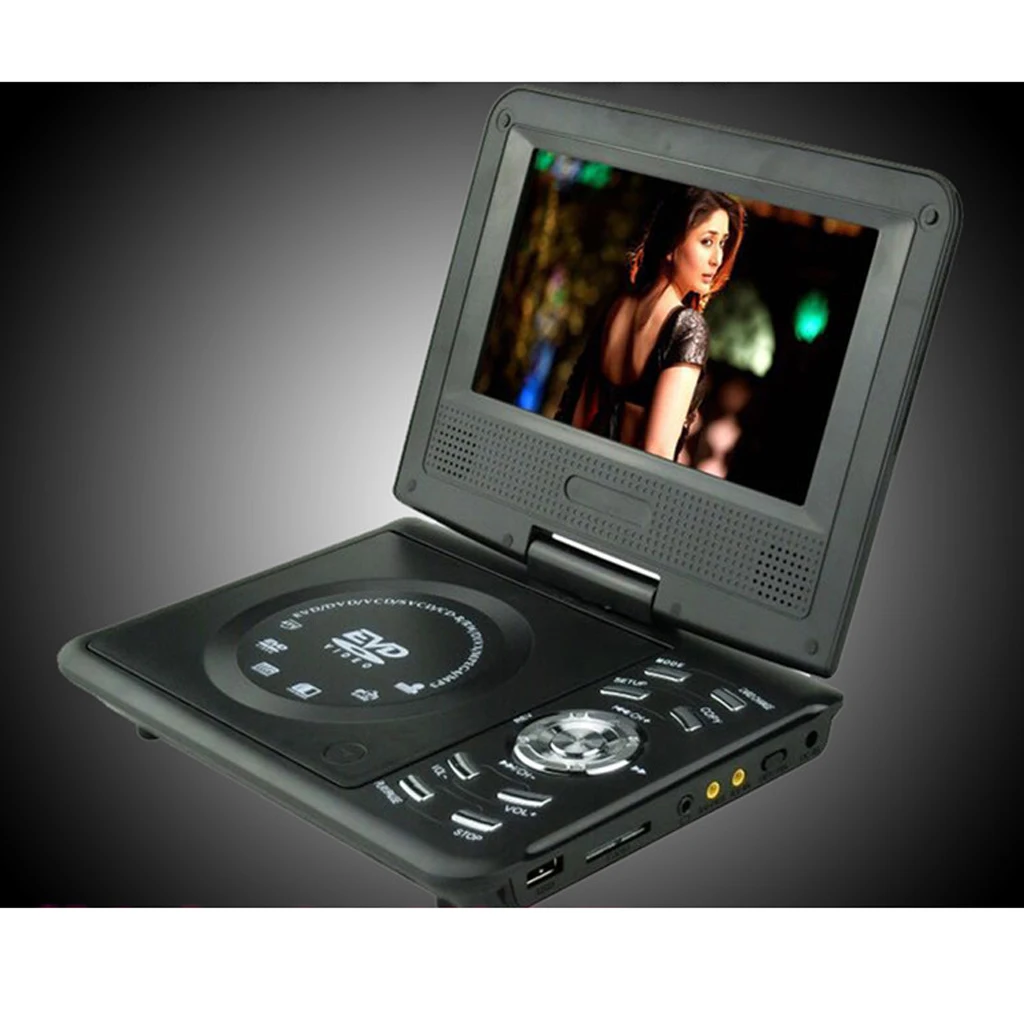 

Portable DVD/CD Player 7inch TFT LCD Screen 270 Degree Rotation with Remote Control