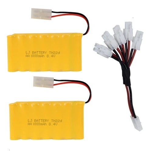 Модель M) Ni-CD 8,4 v 1000mah батарея+ 8,4 v зарядное устройство для радиоуправляемого игрушечного автомобиля Танк Поезд Робот Лодка пистолет AA 8,4 v перезаряжаемый аккумулятор - Цвет: Purple