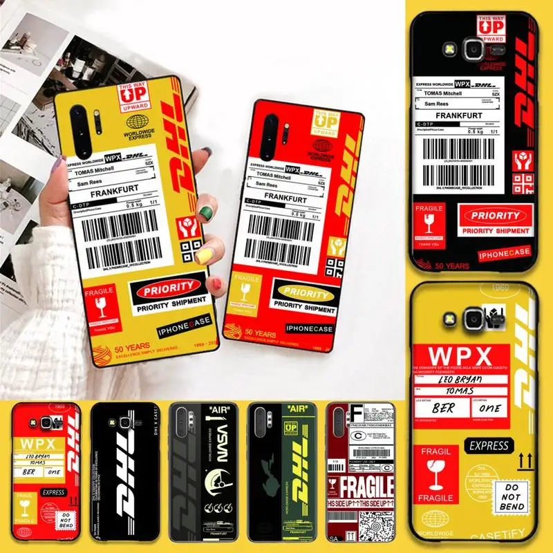 YJZFDYRM Dhl Экспресс Горячая пара силиконовый черный чехол для телефона Samsung Note 7 8 9 10