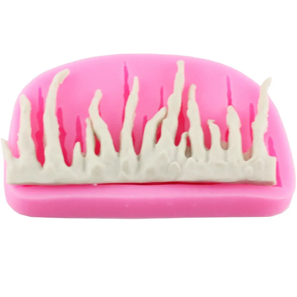TTLIFE Frozen Ice Cone Christmas Cake Border Silicone Mold Fondant Cake Decorations Chocolate Cookie Mould Dessert Decorators