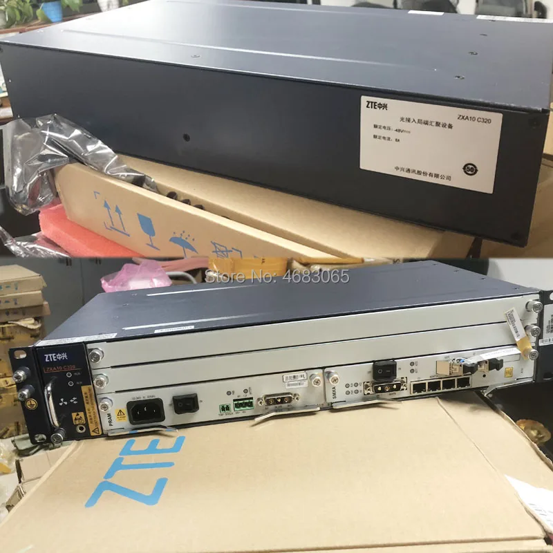 zte C320 OLT шасси+ 1* SMXA+ 1* коляска+ 1* GTGO 8 портов GPON B+ C++ деловая плата AC+ DC Блок питания OLT