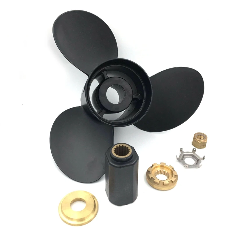 Outboard Propeller Aluminum Propeller for Mercury Mariner 14 1/4X21 25-70 Hp Black 48-832832A45 Boat Propeller