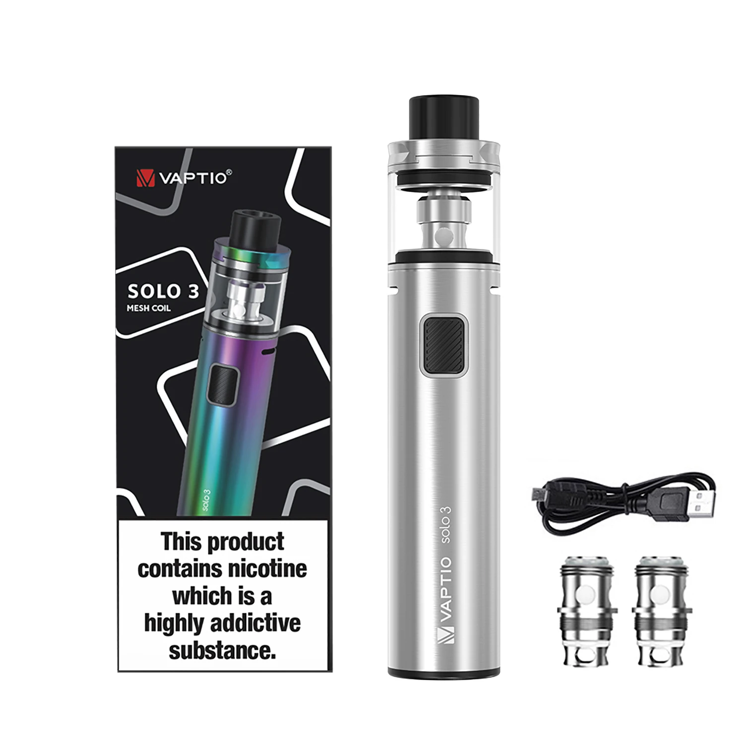 New Item Original Vaptio Solo 3 KIT With 3000mAh Built-in Battery 2.0/5.0ml Adjust The Vapor Electronic Cigarette Vaporizer | Электроника