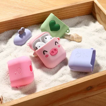 

Case For Airpods Case Cover Cute Love Heart Cat Silicone Cases for Bluetooth Wireless headphones Apple Case On Air Pods 1 2