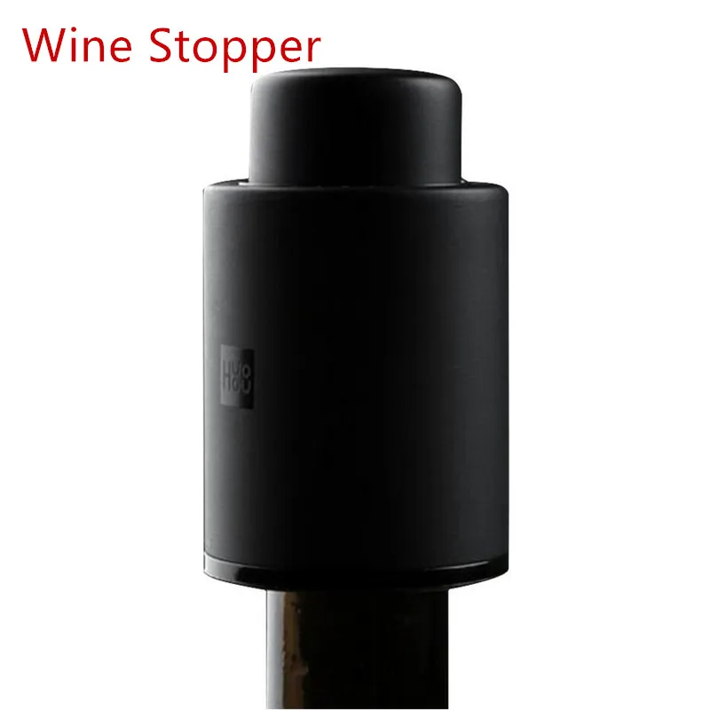 Wine Stopper Xiaomi Huohou Быстрый Графин для вина/пробка для вина 2в1 инструменты для заливки нержавеющая сталь вакуумная пробка для закупоривания бутылок бутылки крышка бар аксессуары - Цвет: Wine Stopper