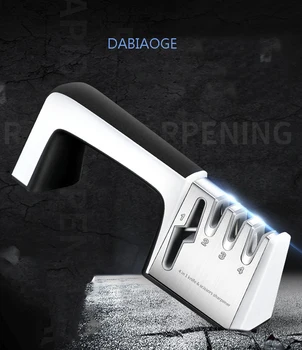 

2020 Knife Sharpener 4 in 1 Diamond Coated&Fine Rod Knife Shears and Scissors Sharpening stone System Stainless Steel Blades