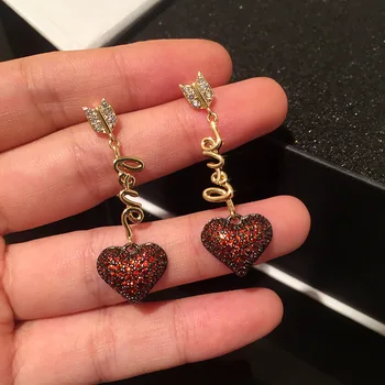

Korean popular 2020 new woman love pendant earrings gift heart-shaped stainless steel heart-shaped earrings luxury jewelry gift