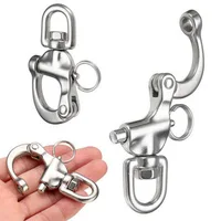 סירה ימית 316 נירוסטה סיבוב Shackle שחרור מהיר סירה עוגן שרשרת עיניים Shackle סיבוב הצמד הוק עבור חומרה ימית סירה יאכטה (1)