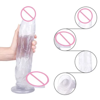 30*6cm Giant Long Dildos Huge Thick Dick Extreme Plus Big Realistic Penis with Suction Cup Masturbation Sex Product for Women 4
