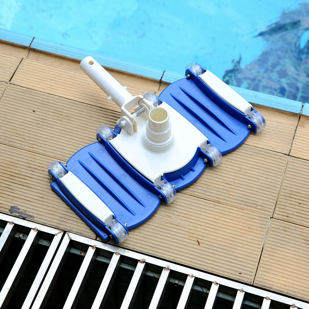 14inch Flexible Spa Pool Blue white Plastic Vacuum Head for Cleaning Debris from Pool Floors
