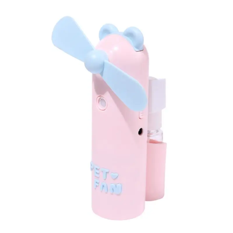 Bear-Pink Портативный вентилятор, мини-вентилятор, портативный вентилятор для запотевания, USB Перезаряжаемый вентилятор. Персональный вентилятор для путешествий в помещении на открытом воздухе - Цвет: Bear-Pink