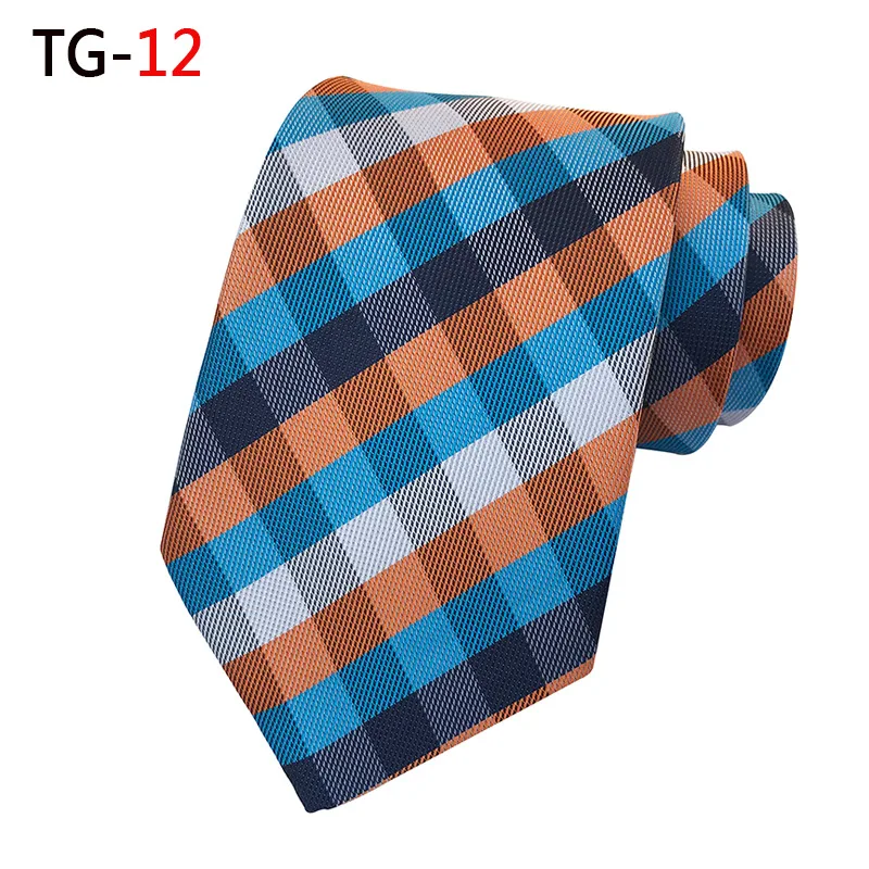 Necktie Мужской Жаккардовый тканый клетчатый полосатый Свадебный костюм в горошек вечерние праздничные узкий галстук на шею аксессуар 8 см Шелковый деловой ГАЛСТУК - Цвет: Necktie