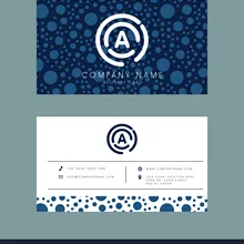 Визитная карточка синий шаблон технологии предмет декора с геометрическим рисунком Y0114