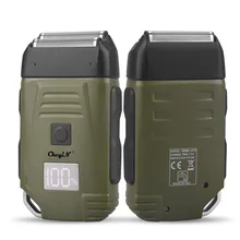 

CkeyiN Washable Electric Shaver Mini Beard Trimmer Vintage Razor Low Noise Sideburns Clipper with Floating Heads LCD Display