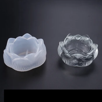 

Lotus Storage Silicone Mold Epoxy Resin Crafts Big Flower Trinket Dish Blossom Ashtray Mold Floral Large Tray Making Flower Mold