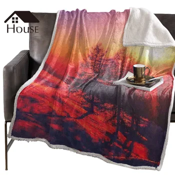 

BIGHOUSES Throw Blanket Dusk Sunset PaintingBlankets Fleece Blankets Winter Blanket Personalized Blankets Bedclothes