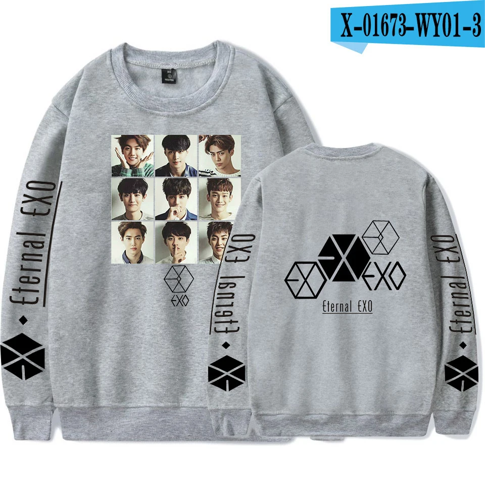 EXO PLANET#5 свитшоты женские новые толстовки с принтом пуловер с капюшоном плюс размер EXO PLANET#5 толстовки с капюшоном - Цвет: M