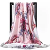 New Luxury Brand Twill Silk Large Scarf Women Fashion Belt Pattern Satin Square Scarve ladys Design Handkerchief 90x90cm Bandana ► Photo 3/5