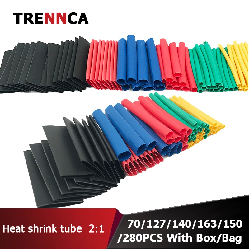 

Multicolor Polyolefin Heat Shrink Tube DIY Insulation Sleeving termoretractil Assorted Cable Sleeve Sleeving heat shrink tubing