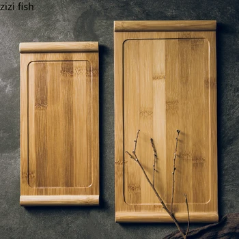 

Bamboo Tray Restaurant Wine Tea Tray Wooden Tray Rectangular Size 33cm Tableware Accessories Small Tray Food Tray