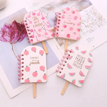 

1pcs Kawaii Mini Fruit Ice Cream Pocket Portable Spiral Notebooks Notepad Diary Planner School Office Stationery High Quality Ne