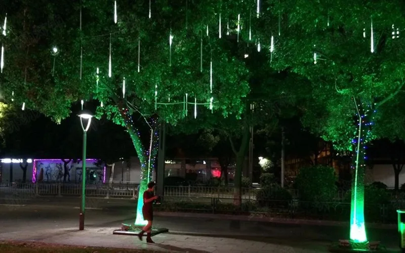 Meteor Shower Rain LED String Lights, Decorações