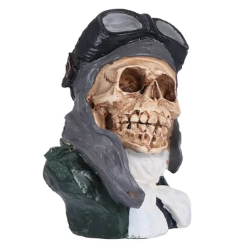 

1pc Halloween Scene Layout Decoration Props Mini Resin Skull Ornaments