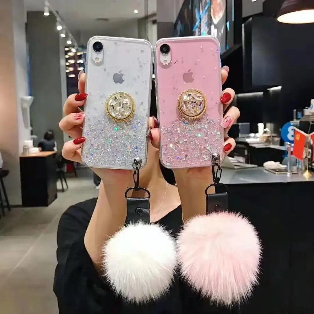 Блестящий Золотой 3D чехол из фольги с кольцом-держателем для iphone 12 11Pro MAX