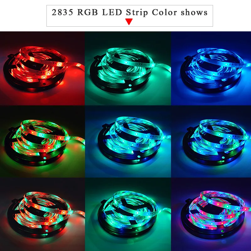 5 м 10 15 20 М 5050 2835 RGB Светодиодная лента для синхронизации музыки праздничного дня