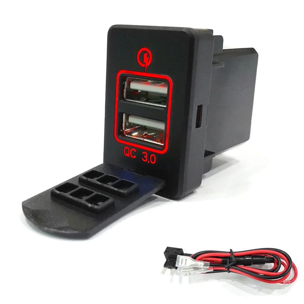 Для TOYOTA Camry Corolla RAV4 eiz Cruiser новое автомобильное зарядное устройство Quick Charge 3,0 Dual USB