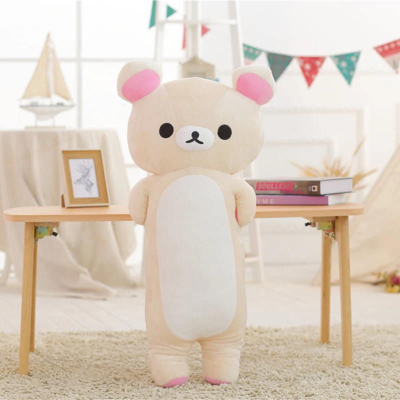 slim white bear Большой размер, милый плюшевый медведь, плюшевые игрушки, украшение для дома, мягкий желтый плюшевый Цыпленок, куклы, подарок на день рождения для детей, игрушки-медведи - Цвет: slim white bear