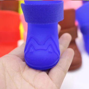 

Pet Dog Rain Boots Soft Puppy Protective Rubber Waterproof Anti-Slip Anti-Dirty Small Dog Rain Shoes Pet Shoes 5 Colors