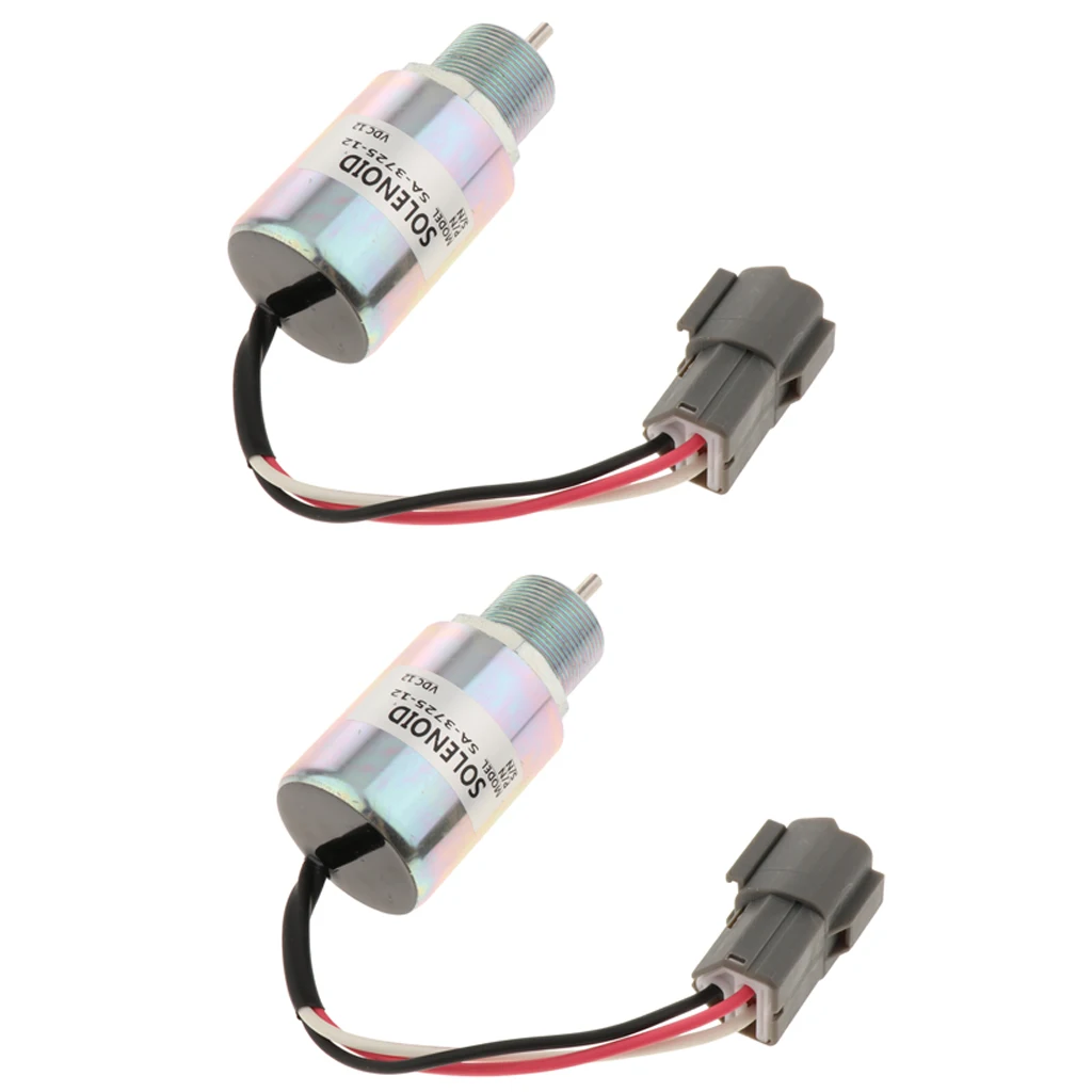 MagiDeal 2x SA-3725-12 топлива соленоидный выключатель для MITSUBISHI S3L S3L2 двигателя